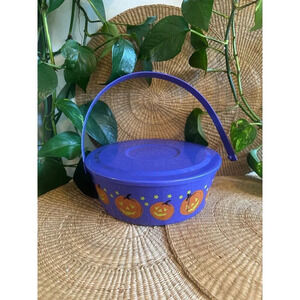 10” Halloween Pumpkin Basket with lid